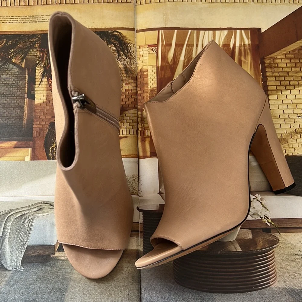 VINCE open toe booties